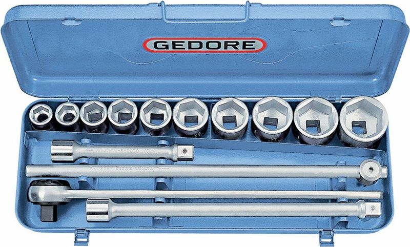 Gedore - Dopsleutelset 3/4" - 14-dlg. - Gedore Blauw - Staal