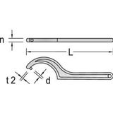 GEDORE haaksleutel DIN 1810 vorm B 120-1 34-36 mm