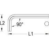 GEDORE Hoekschroevendraaier voor inbusschroeven, hoekschroevendraaier, gereedschap, SW 24 mm, lengte 248 mm, 42 24