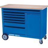 Werkbank - XL - Verrijdbaar - Extra Breed - Beukenmultiplex - Zwart