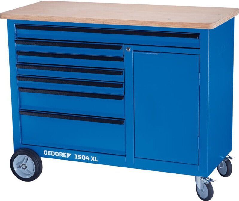 Werkbank - XL - Verrijdbaar - Extra Breed - Beukenmultiplex - Zwart