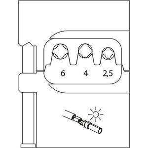 Gedore - Krimpbek - Voor Solarlok - 2078082 - Geschikt Voor Tyco Solarlok Connectoren