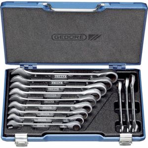 GEDORE 7 R-012 Moersleutelset - 12-delig - Vanadium Staal - Plat
