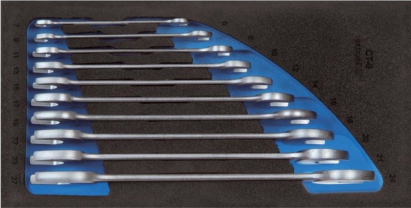 Gedore - EI-1500 CT1-6 L - Check Tool Module - Leeg - Onderlaag Blauw - Bovenlaag Zwart