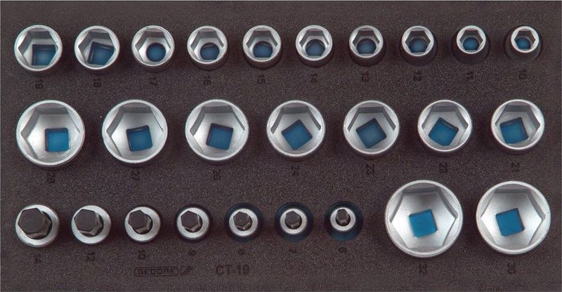 Gedore - EI-1500 CT1-19 - Check Tool Module - Leeg - Blauw/Zwart - Gereedschap