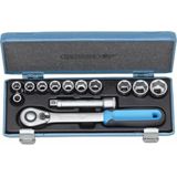 Gedore - Dopsleutelset 1/2" - 13-delig - Vanadium Staal - Blauwe Cassette