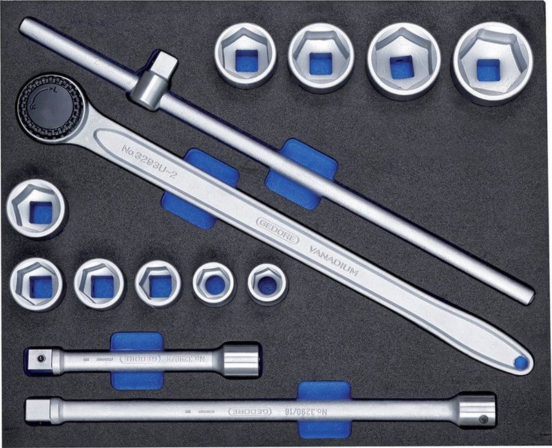 Gedore - Module Dopsleutelset - 3/4 - Verchroomd - 31CrV3 - XLvolume