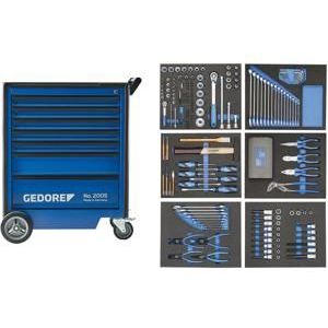 GEDORE Gereedschapswagen 2005, 7 laden, met 190-delig assortiment, h x b x d = 1020 x 865 x 605 mm