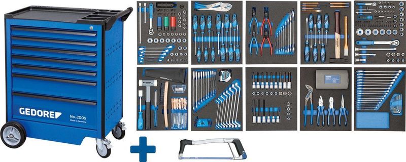 Gereedschapswagen 2005 - Blauw - 7 Laden - Inclusief Gereedschap