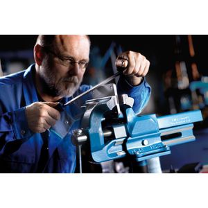 Heuer - 100100 Bankschroef - Staal - Geïntegreerd Aambeeld - Trapeziumschroefdraad