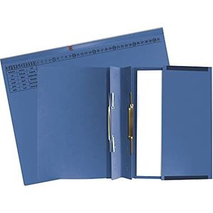 Hängehefter Exacompta, für 2 x Rechtsheftung, gefalzt, Dehnfalte, Organisationsdruck, Recycling-Karton, blau, 25 Stück
