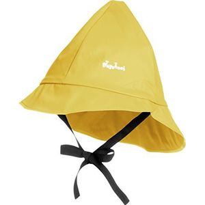 Playshoes Baby regenmuts, wind- en waterdichte uniseks muts voor jongens en meisjes met katoenen voering, geel (12 geel), 51 cm