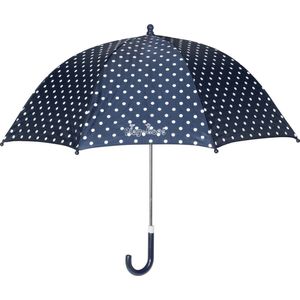 Playshoes - Kinder paraplu met stippen - Donkerblauw - maat Onesize
