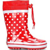 Playshoes Regenlaarzen Kinderen - Rood met Witte Stippen