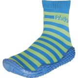 PLAYSHOES Watersokken gestreept limoen/blauw