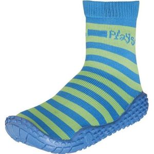 Playshoes Unisex kinderen sok strepen aqua schoenen, blauw, groen, 26/27 EU