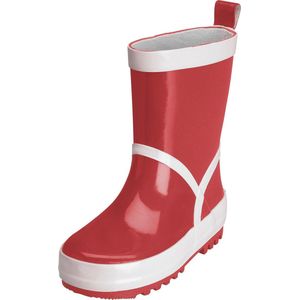 PlayshoesRubberen laarzen effen met reflecterende strepen Uniseks-kindRegenlaarzen Wellingtonlaarzen, rood, 32/33 EU