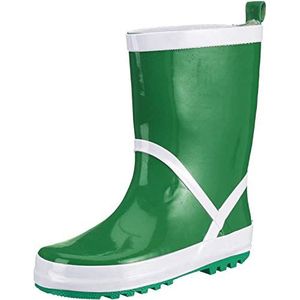PlayshoesRubberen laarzen effen met reflecterende strepen Uniseks-kindRegenlaarzen Wellingtonlaarzen, groen, 32/33 EU