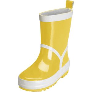 PlayshoesRubberen laarzen effen met reflecterende strepen Uniseks-kindRegenlaarzen Wellingtonlaarzen, geel, 24/25 EU