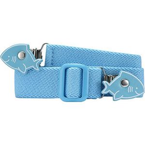 Playshoes Unisex kinderen elastische riem haai-clip uni, 17 - blauw, 74-110