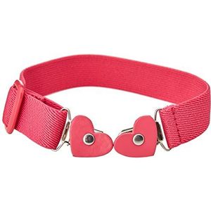 Playshoes Elastische riem hartclip uni meisjesriem, rood (roze)