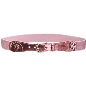 Playshoes Elastische riem glitter met PU-kant, meisjes, rood (roze)