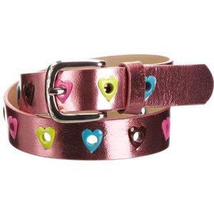 Playshoes PU-riem hartjes roze meisje riem, rood (roze)