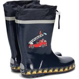 Playshoes Regenlaarzen Kinderen Brandweer - Donkerblauw
