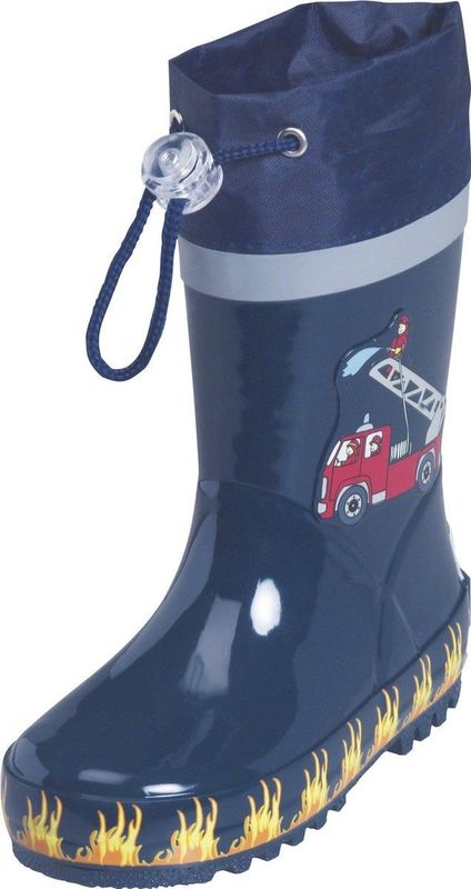 Playshoes Regenlaarzen Kinderen Brandweer - Donkerblauw