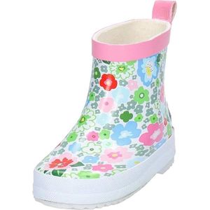 Playshoes Meisjes laarzen regenlaars bloem ontwerp Wellington Rubber, Veelkleurig 1 Weiß, 25 EU