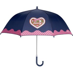 Playshoes - Kinder paraplu met Hart & stippen - Donkerblauw - maat Onesize