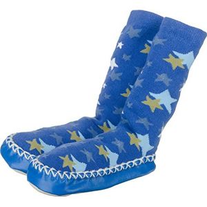 Playshoes Uniseks kinderpantoffel sterren kniekousen, Blau Blau 7, 17/18 EU
