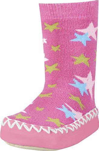 Playshoes Uniseks kinderpantoffel sterren kniekousen, Rosa Pink 18, 17/18 EU