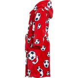 Playshoes - Fleece Badjas - Rood - Voetbal