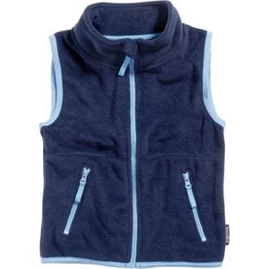 Playshoes Uniseks fleece vest voor kinderen, kleurrijk afgezet vest, Marine 11, 80 cm