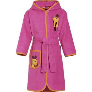 Playshoes - Badjas Muis - Badjas - Roze - Donzige Badstof met Grote Capuchon