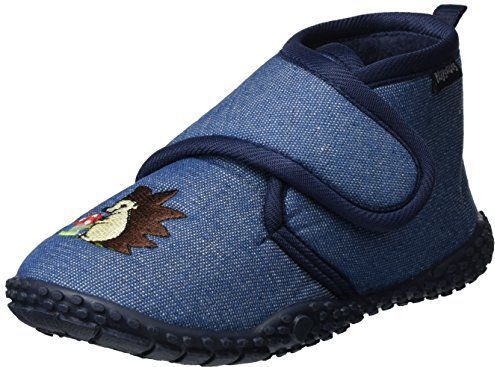 Playshoes - Pantoffels - Jeansblauw - 100% Polyester - Egel