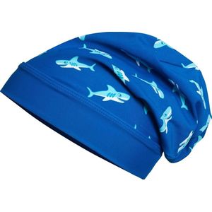 Playshoes UV-bescherming beanie haai jongenspet, blauw (blauw 7)