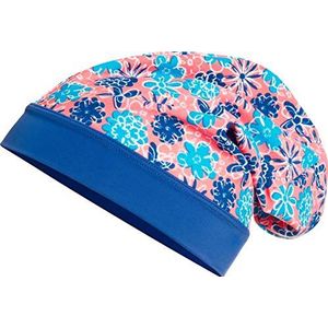 Playshoes Beanie Uv-werend Bloemen 55 Cm Blauw/roze
