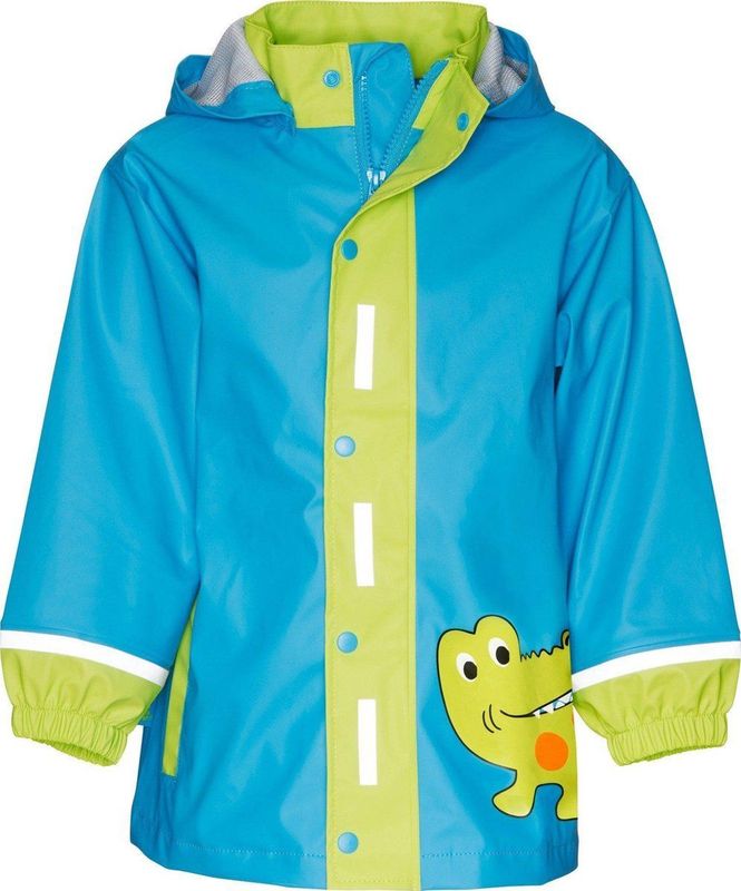 Playshoes Regenjas Crocodile Lichtblauw/Groen