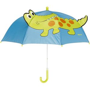 Playshoes Kinderparaplu krokodil, één maat paraplu met kindvriendelijk mechanisme, diameter 70 cm