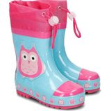 Playshoes Regenlaarzen Kinderen Uil - Turquoise