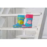 Playshoes Regenlaarzen Kinderen Uil - Turquoise