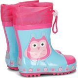 Playshoes Regenlaarzen Kinderen Uil - Turquoise