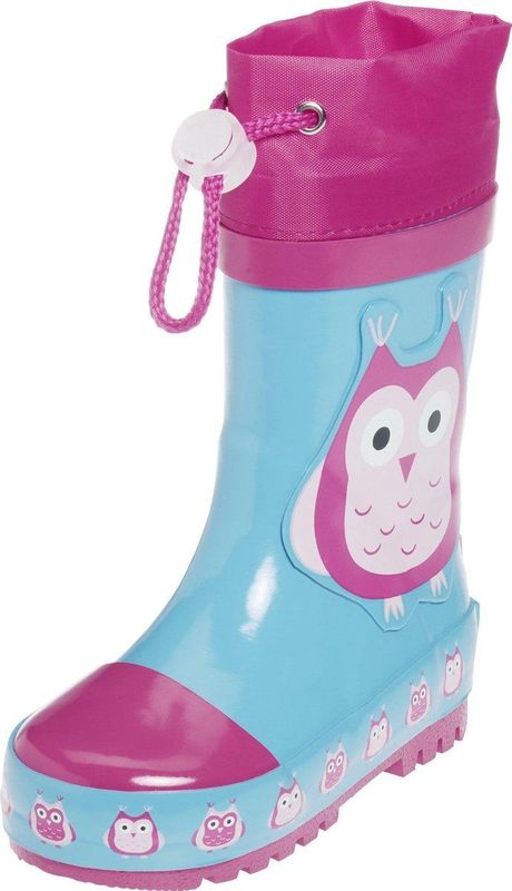 Playshoes Regenlaarzen Kinderen Uil - Turquoise