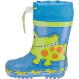 Playshoes Jongens krokodil rubberlaarzen, blauw, groen, 34/35 EU