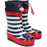 Playshoes Regenlaarzen Kinderen Maritiem - Donkerblauw Wit