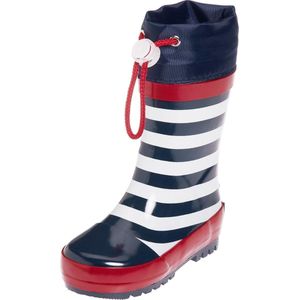 Playshoes - Regenlaarzen - Donkerblauw/Wit - 100% Waterdicht - Reflecterende Details