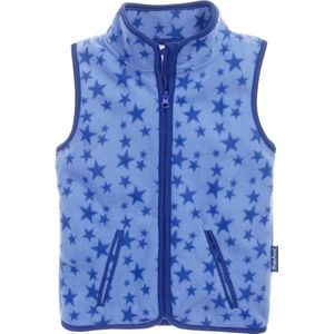 Playshoes Unisex fleece vest voor kinderen allover sterren, blauw, 80 cm