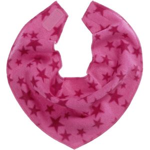 Playshoes - Fleece driehoek sjaal voor kinderen - Onesize - Sterren - Roze - maat Onesize